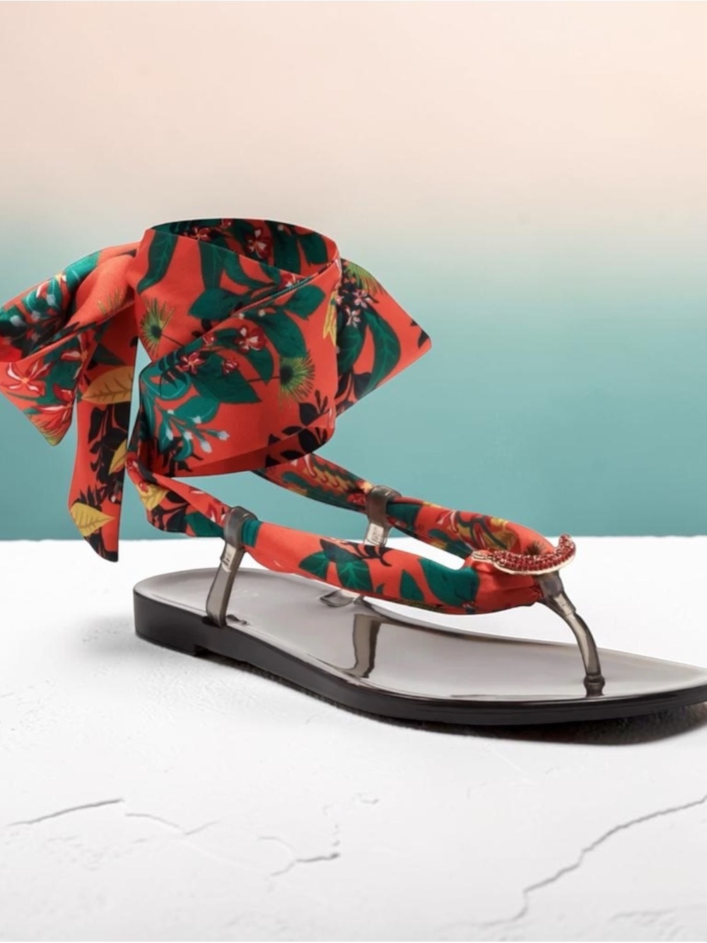 INC International Concepts Malabaf Scarf sandals, jelly soles, size 5 NEW